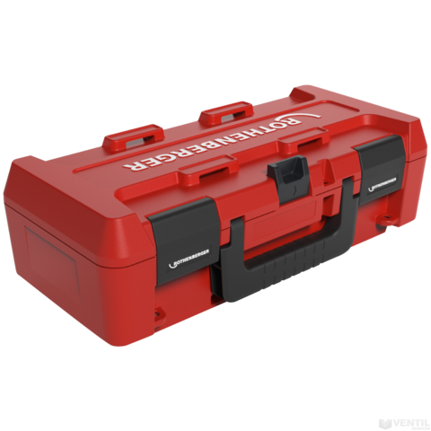 Rothenberger ROCASE 4212 piros bőrönd, belső rendező présgyűrűkhöz